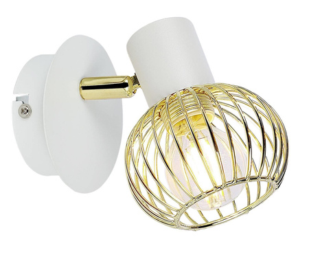 Candellux kinkiet (reflektorek) Oslo E14 biało/złoty 91-61799