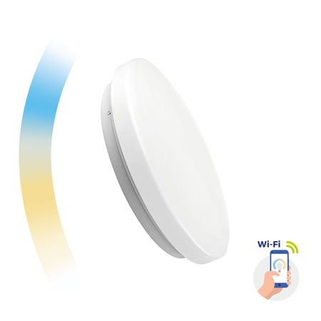 Spectrum SMART oprawa sufitowa LED Nymphea 24W 1700lm 2700/6000K ściemnialna biała SLI031033CCT