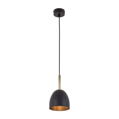 TK Lighting lampa wisząca Nord E27 czarno/drewniana 4870