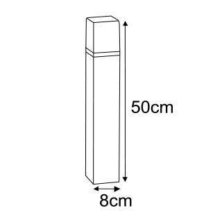 Kaja lampa stojąca zewnętrzna Geneva E27 czarno/biała 50cm IP44 K-8141