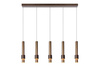 Lucide lampa wisząca LED Margary 5x(4,2W 460lm 2700K) 21W 2300lm złoto/brązowa 24402/30/96
