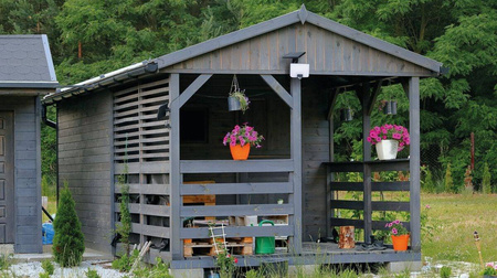 Kanlux naświetlacz solarny LED z czujnikiem ruchu FL Solnar SLR 8W 800lm 4000K czarny IP54 36548