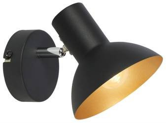 Candellux kinkiet (reflektorek) Diso E27 czarno/złoty 91-63410