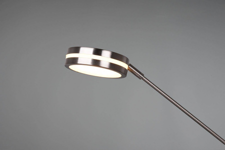 Trio lampa podłogowa LED Franklin 35W 4100lm + 6,5W 650lm 2700/3200/4000K srebrna ściemnialna 181cm 426510207