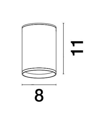 Luces Exclusivas lampa sufitowa zewnętrzna LED Adalia Ø 8 cm 9W 579lm 3000K IP54 biała LE73538