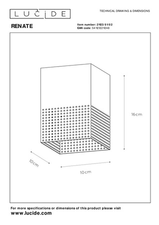 Lucide lampa sufitowa Renate 1x E27/40W czarno/złota 21123/01/02