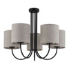 TK Lighting plafon Torens 5xE27 czarno/szary 4632