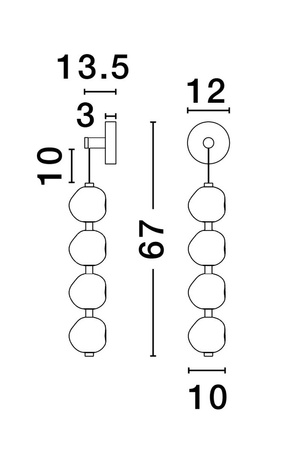 Luces Exclusivas kinkiet LED Chepen 17W 1343lm 3000K IP20 czarny LE44426