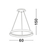Luces Exclusivas lampa wisząca LED Batallas ściemnialna Ø 60 cm 52W 3717lm 2700-3000K IP20 biała LE44782