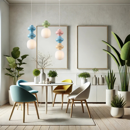 Luces Exclusivas lampa wisząca LED Vilrosa Ø 18 cm E14 1x5W IP20 wielokolorowa LE44565