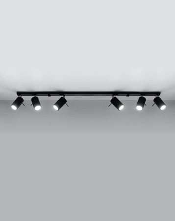 Sollux plafon (reflektorki) Ring 6l 6xGU10 czarny SL.0334