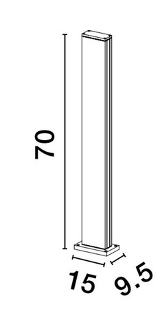 Luces Exclusivas lampa stojąca zewnętrzna LED Acatan 12W 601lm 3000K IP54 wys. 70 cm czarna LE73501