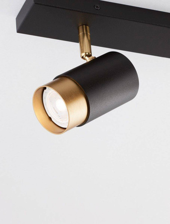 Luces Exclusivas kinkiet (reflektorki) Cayes 2xGU10 czarno/złoty LE42613