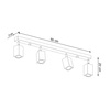 Sollux plafon (reflektorek) Keke 4 4xGU10 drewniany SL.1038