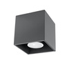 Sollux plafon techniczny Quad 1 GU10 antracytowy SL.0567