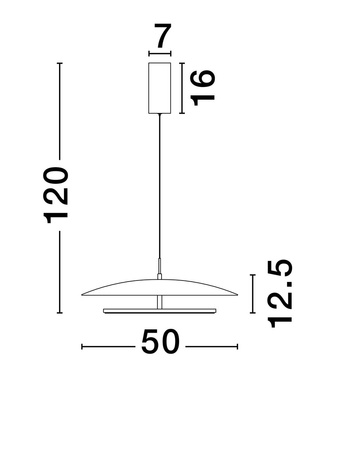 Luces Exclusivas lampa wisząca LED Vitichi ściemnialna Ø 50 cm 37W 1786lm 3000K IP20 biała LE44736