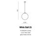 Azzardo lampa wisząca White Ball 20 E27 biała Ø25cm AZ2515