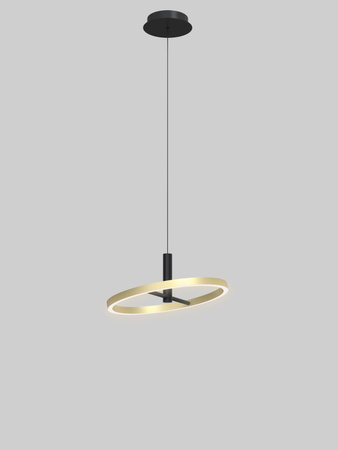 Aviano Lighting lampa wisząca LED Brest ściemnialna 19W 2160lm 3000K czarno/złota 6016-104L