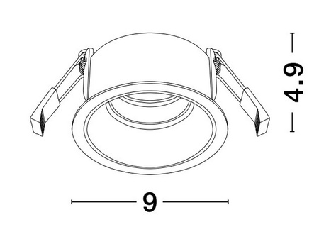 Luces Exclusivas oprawa sufitowa wpuszczana LED Acambay Ø 9 cm GU10 1x10W IP20 czarna LE61610