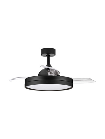 Luces Exclusivas wentylator LED Caranavi Ø 107 cm 36W 4100lm 3000-6500K IP20 czarny LE44969