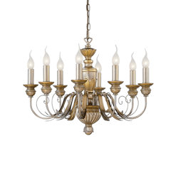Ideal Lux żyrandol / lampa wisząca Firenze 8xE14 złota 020839