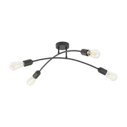 TK Lighting plafon Helix 4xE27 czarny 4687