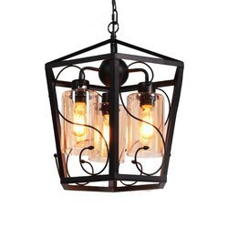 Lumina Deco żyrandol / lampa wisząca Sparetta 3xE27 czarna LDP 11350-3