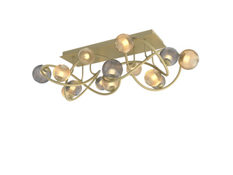 Aviano Lighting lampa sufitowa LED Metz G9 12x3,5W 4680lm 3000K żarówki w zestawie złota 9015-1204