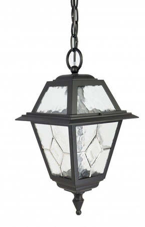 Su-ma lampa wisząca zewnętrzna Witraż E27 czarna/patyna IP43 K 1018/1/N
