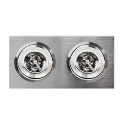 Orlicki Design oprawa sufitowa Faro II Aluminio 2xQR111 aluminiowa wpuszczana OR83408