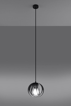 Sollux lampa wisząca Tulos 1 E27 czarna SL.1087