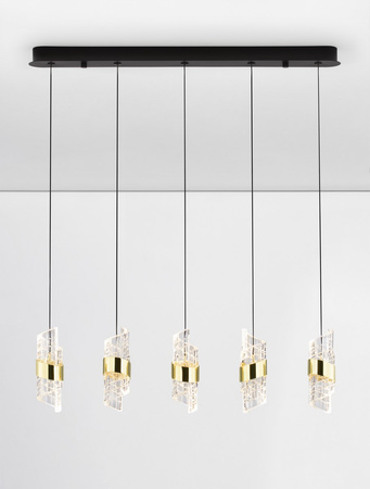 Luces Exclusivas lampa wisząca LED Paita 41W 3355lm 3000K IP20 czarno/złota LE44352