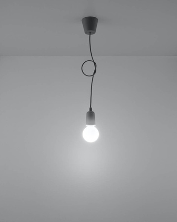 Sollux lampa wisząca Diego 1 E27 szara SL.0575