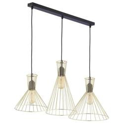 TK Lighting lampa wisząca Sahara 3xE27 czarno/złota 3352