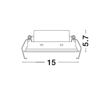 Luces Exclusivas oprawa sufitowa wpuszczana LED Calinda 10W 820lm 3000K IP32 czarna LE65121
