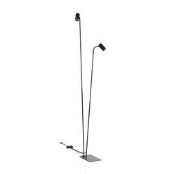 Nowodvorski lampa podłogowa Mono II 2xGU10 czarno/złota 212cm 7718