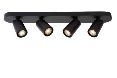 Lucide plafon (reflektorki) Xyrus 4xGU10 (załączono LED 5W 320lm 2200/3000K) czarny 23954/21/30