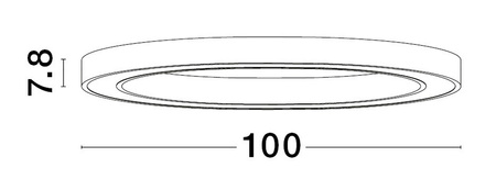 Luces Exclusivas lampa sufitowa LED Milpa ściemnialna Ø 100 cm 60W 3389lm 3000K IP20 biała LE43291