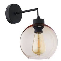 TK Lighting kinkiet Cubus E27 czarno/bursztynowy 4135