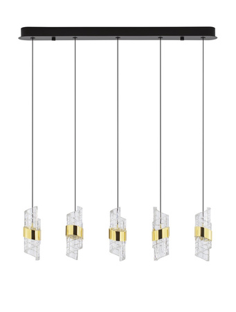 Luces Exclusivas lampa wisząca LED Paita 41W 3355lm 3000K IP20 czarno/złota LE44352