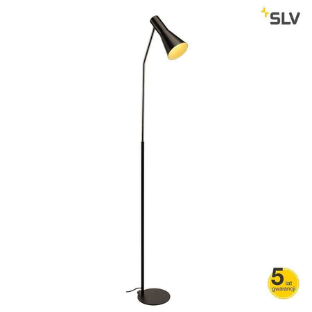 SLV lampa podłogowa Phelia E27 czarna 172cm 146010
