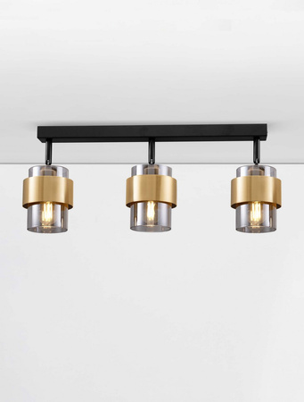 Luces Exclusivas lampa sufitowa LED Vieja E27 3x12W IP20 czarno/złota LE44849