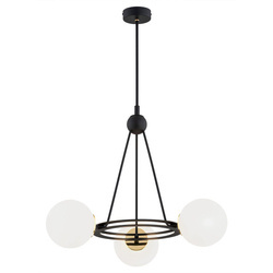 Argon żyrandol / lampa wisząca Amalfi 3xE27 czarno/mosiężna 6150