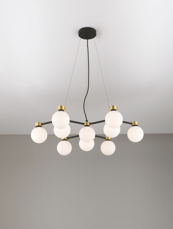 Luces Exclusivas lampa wisząca LED Caminos Ø 66 cm G9 10x5W IP20 czarno/złota LE44543