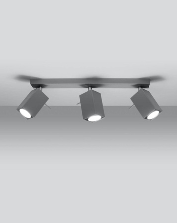 Sollux plafon Merida 3 GU10 szary SL.0457