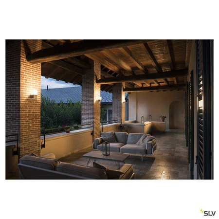 SLV kinkiet zewnętrzny Square Wall E27 stalowy IP44 1000336