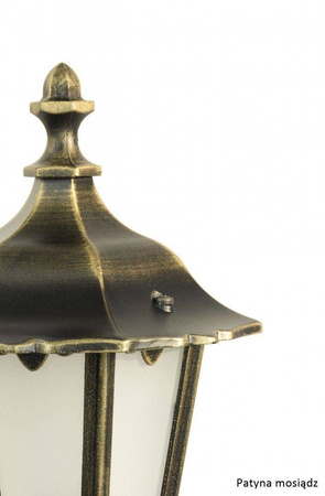 Su-ma lampa stojąca zewnętrzna Retro Midi E27 czarna/patyna 106cm IP43 K 5002/2/M