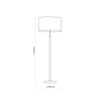 TK Lighting lampa podłogowa Deva E27 beżowo/drewniana 137cm 5199