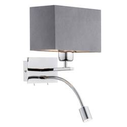 Argon kinkiet Bill E27 + LED 4,5W 3000K szary/chrom 1053