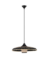 Luces Exclusivas lampa wisząca LED Huanuni Ø 61 cm E27 1x12W IP20 czarno/brązowa LE44575